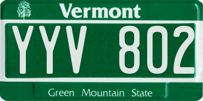 VT license plate YYV802