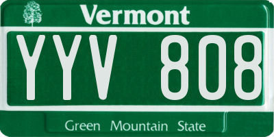 VT license plate YYV808