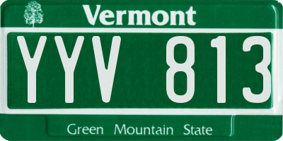 VT license plate YYV813