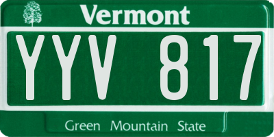 VT license plate YYV817