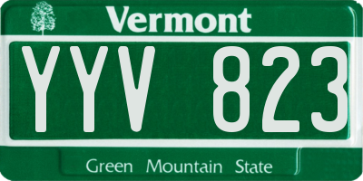 VT license plate YYV823