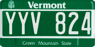 VT license plate YYV824