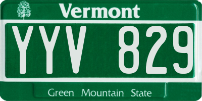 VT license plate YYV829