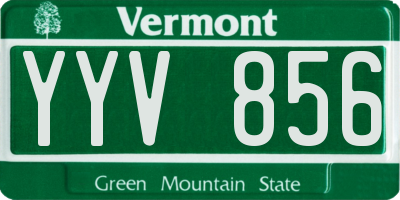 VT license plate YYV856