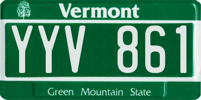 VT license plate YYV861