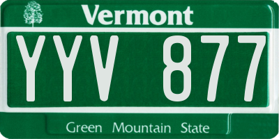 VT license plate YYV877