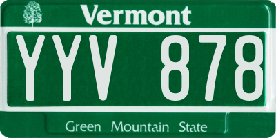 VT license plate YYV878