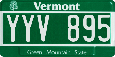 VT license plate YYV895