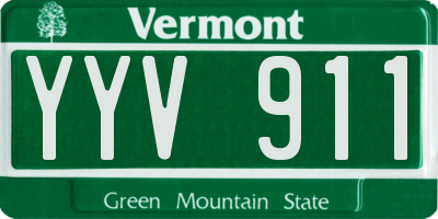VT license plate YYV911