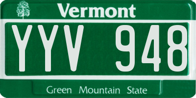 VT license plate YYV948