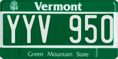 VT license plate YYV950