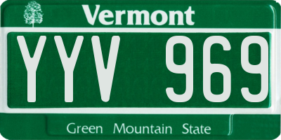 VT license plate YYV969