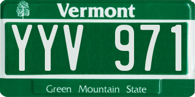 VT license plate YYV971