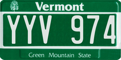 VT license plate YYV974