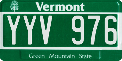VT license plate YYV976