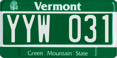 VT license plate YYW031
