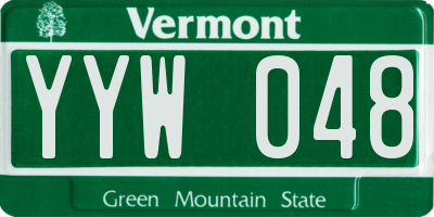 VT license plate YYW048