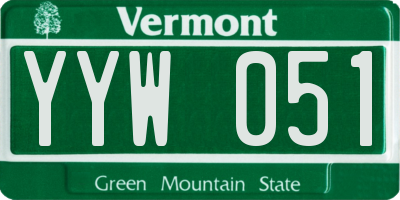 VT license plate YYW051