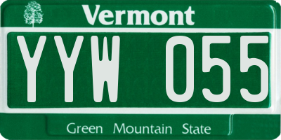 VT license plate YYW055