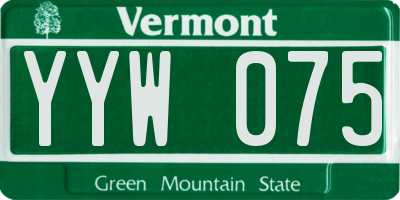 VT license plate YYW075