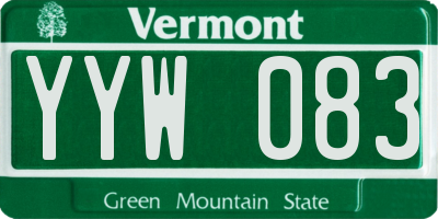 VT license plate YYW083