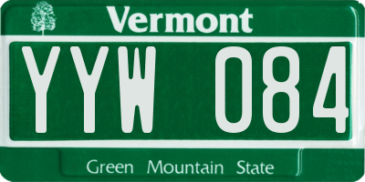 VT license plate YYW084