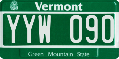 VT license plate YYW090