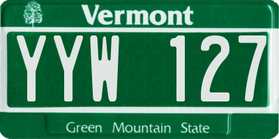 VT license plate YYW127
