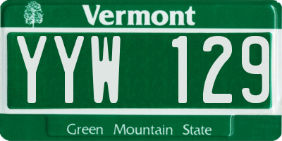 VT license plate YYW129