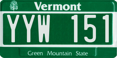 VT license plate YYW151