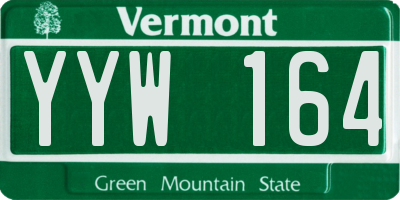 VT license plate YYW164