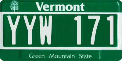 VT license plate YYW171