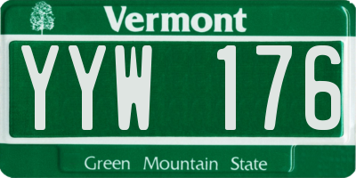 VT license plate YYW176