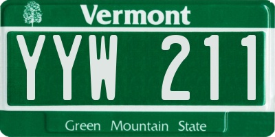 VT license plate YYW211