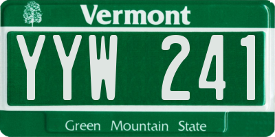 VT license plate YYW241