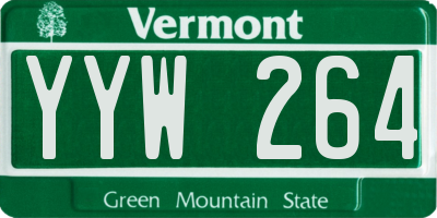 VT license plate YYW264
