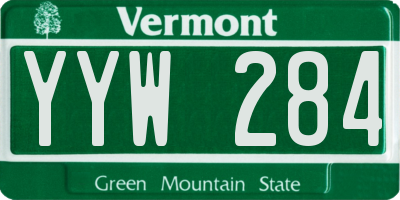 VT license plate YYW284