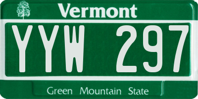 VT license plate YYW297