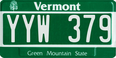 VT license plate YYW379