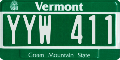 VT license plate YYW411