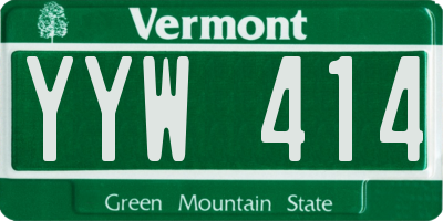 VT license plate YYW414