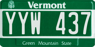 VT license plate YYW437