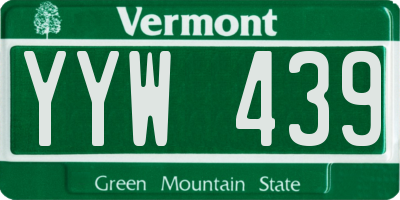 VT license plate YYW439