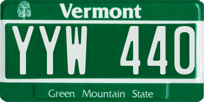 VT license plate YYW440