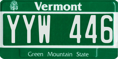 VT license plate YYW446