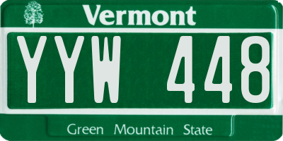 VT license plate YYW448