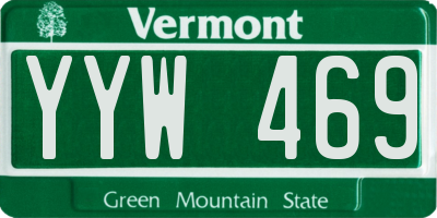 VT license plate YYW469