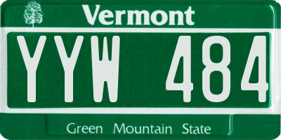 VT license plate YYW484