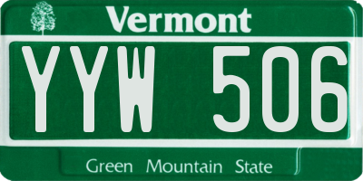VT license plate YYW506