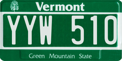 VT license plate YYW510